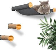 🐱 lsaifater large cat hammock wall mounted perch with 2 cat wall steps - enhancing comfort and play for indoor cats - premium modern cat furniture for sleep, playtime, and climbing logo