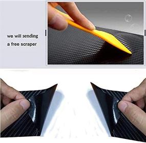 img 1 attached to 🚗 Enhance Your Chevy RS with 4D Carbon Fiber Door Sill Protector Stickers & Guards - 4 Pcs