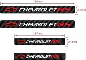 img 3 attached to 🚗 Enhance Your Chevy RS with 4D Carbon Fiber Door Sill Protector Stickers & Guards - 4 Pcs