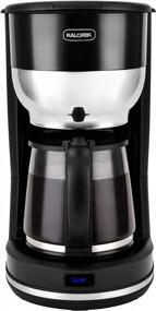 img 4 attached to Black Mid-Century Retro Coffee Maker By Kalorik, 10-Cup Capacity