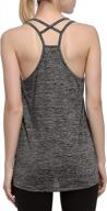 specialmagic women's active non padding criss cross strappy back yoga workout camisole black grey x-large logo