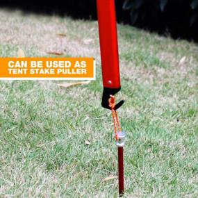 img 3 attached to REDCAMP Aluminum Camping Hammer With Hook, 12" Portable Lightweight Multi-Functional Tent Stake Hammer For Outdoor,Black/Red/Orange/Blue