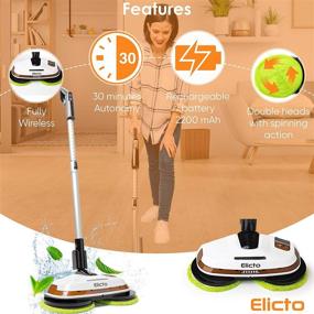 img 3 attached to 2022 Update: ELICTO Electronic Dual Spin Mop & Polisher - New IMPROVEMENTS For All Hard Surfaces!