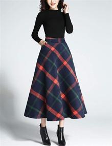 img 3 attached to Tanming Womens Winter Elastic Pleated Women's Clothing - Skirts