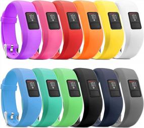 img 4 attached to Garmin Vivofit 3/Jr/Jr 2 Replacement Bands With Watch Buckle - IBREK Adjustable Wristbands For Kids, Women And Men (No Tracker)