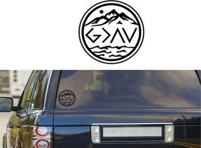 img 1 attached to 🙏 God is Greater Than The Highs and The Lows NOK Decal Vinyl Sticker for Cars, Trucks, Vans, Walls, Laptops - Black, 5.5 x 5.5 inches, NOK875