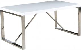 img 4 attached to White TB-Alfa Dining Table By 2Xhome