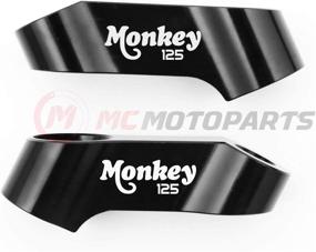 img 3 attached to 🔍 MC MOTOPARTS CNC Mirror Risers Extender for HONDA MONKEY125 2018-2021 (Black)