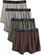 men's 4 pack performance boxer shorts by bolter - breathable, quick-dry fabric for maximum comfort. logo