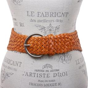 img 2 attached to Womens Tapered Braided Woven Leather Women's Accessories - Belts