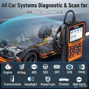 img 3 attached to Enhanced Foxwell NT510 Elite OBD2 Scanner for Nissan/Infiniti - Bi-Directional All Systems Diagnostic Tool with Oil Reset, EPB, SAS, TPS, TPMS, and Battery Registration - Advanced Scan Tool for HVAC and 4WD