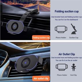 img 2 attached to 15w Wireless Car Charger Mount for Samsung Galaxy Z Fold 3, Dashboard/Windshield/Air Outlet Phone Holder, Compatible with iPhone 8/X/11/12 Series, Xiao Mi Fold, Samsung S21/S3