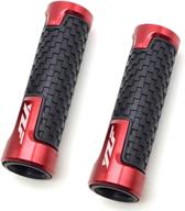 🏍️ red universal 7/8'' motorcycle yzf racing handlebar grips - comfortable soft rubber hand bar grips for yamaha r1 r3 r6 r125 r6s r25 600r - aluminium design логотип