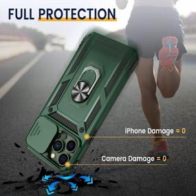 img 1 attached to IPhone 13 Pro Max Goton Armor Case с подставкой, выдвижной крышкой камеры, подставкой и магнитным держателем — сверхпрочный защитный чехол военного класса для 6,7-дюймового iPhone 13 Pro Max