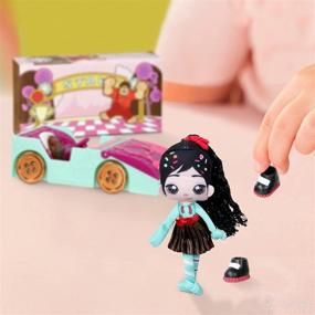 img 1 attached to 🎀 SWEET SEAMS Disney 6-Inch Soft Rag Doll Pack – 1 Piece Toy, Vanellope Doll and Car Playset