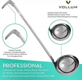 img 4 attached to Vollum Heavy Duty Stainless Steel Ladle - 6 Oz, 1-Piece Design With 12.1" Handle