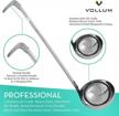 vollum heavy duty stainless steel ladle - 6 oz, 1-piece design with 12.1" handle logo