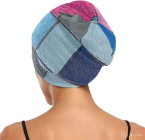 img 2 attached to 👒 Chic Women's Modern Stripe Slouchy Beanies: Stylish Tools & Accessories at Bathing Accessories