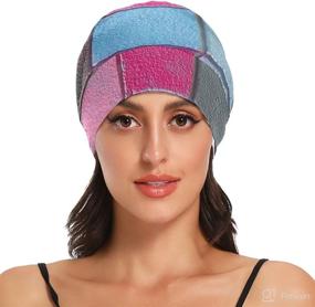 img 3 attached to 👒 Chic Women's Modern Stripe Slouchy Beanies: Stylish Tools & Accessories at Bathing Accessories