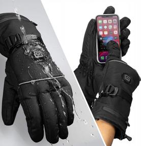img 2 attached to Rechargeable Heated Gloves With 4000 MAh Battery For Outdoor Activities - Ideal For Sports, Hunting, Cycling, And Fishing (XL, Black)