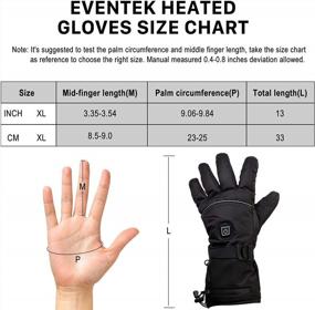 img 1 attached to Rechargeable Heated Gloves With 4000 MAh Battery For Outdoor Activities - Ideal For Sports, Hunting, Cycling, And Fishing (XL, Black)