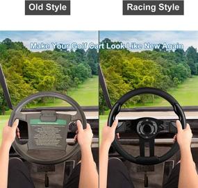 img 1 attached to 🏌️ MOSNAI EZGO Universal Golf Cart Steering Wheel - Perfect Fit for Club Car, EZGO, and Yamaha (Black)