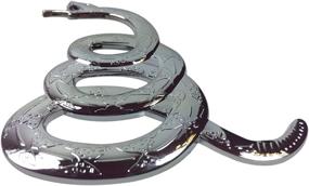 img 1 attached to Ultra Premium, Chrome Gadsden Snake Emblem - Don't Tread on Me by Pokerweights