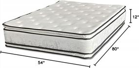 img 3 attached to Medium Plush 12-Inch Double-Sided Pillowtop Innerspring Mattress, Fully Assembled, Ideal For Back Support, Full XL Size By Nutan
