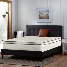 img 4 attached to Medium Plush 12-Inch Double-Sided Pillowtop Innerspring Mattress, Fully Assembled, Ideal For Back Support, Full XL Size By Nutan