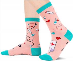 img 3 attached to Funny Teeth Socks: Perfect Novelty Gift For Cancer Survivor Birthdays!