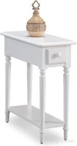 img 4 attached to Exquisite Leick Coastal Notions 🌸 Chairside Table in Elegant Orchid White Shade