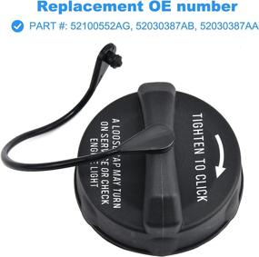 img 3 attached to 🚗 Efficient Swift-Run Gas Cap: Compatible with Jeep Wrangler JK Cherokee Ram C/V Dodge Chrysler - 52100552AG 52030387AB 52030387AA