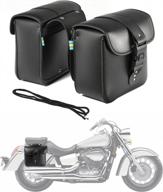 password lock universal motorcycle saddlebags - innoglow synthetic leather side bags for harley, yamaha, kawasaki, suzuki & ducati logo
