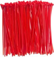 300pcs red heavy duty nylon cable ties 🔴 - 8 inch clear zip ties, durable cord straps logo