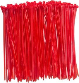 img 4 attached to 300pcs Red Heavy Duty Nylon Cable Ties 🔴 - 8 Inch Clear Zip Ties, Durable Cord Straps