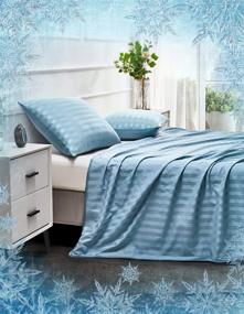 img 4 attached to Revolutionary Elegear Cooling Blanket For Night Sweats, Absorbs Body Heat To Stay Cool, Dual-Sided Arc-Chill Cooling Fiber Q-Max>0.5, Lightweight Summer Cold Blanket For Sleep, 51“ X 67”
