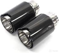 enhance your bmw's style and performance with oritech carbon fiber exhaust end tips – 🔥 fit for bmw 1-6 series & m2 m3 m4, stainless steel muffler with bolt connection, 63mm clamp logo