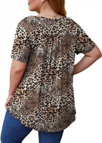 img 2 attached to Floral Henley Tunics For Plus Size Women: FOLUNSI'S Casual And Chic Long Sleeve Blouses In Sizes M-4XL