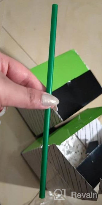 img 1 attached to 🥤 DuraHome environmentally-friendly plastic straws, 1000-pack with individual wrappings. 8 inch BPA-free disposable drinking straws of 0.24" width, ideal for coffee houses, diners, and homes. Comes with decorative display boxes, available in bulk quantity. review by Francis Heart