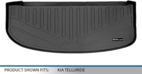 img 2 attached to 🚙 Custom Fit Black Cargo Liner for 2020-2023 Kia Telluride - SMARTLINER All-Weather Design, Ideal for Behind the 3rd Row