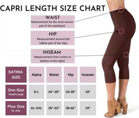 img 2 attached to Women'S High Waisted Leggings - SATINA Capri & Full Length Workout Pants For Women.