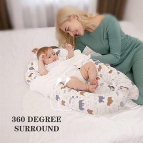 img 1 attached to 👶 CXSBABY Baby Lounger - Co Sleeping Baby Nest | 100% Soft & Breathable Cotton | Portable Adjustable Newborn Lounger Crib Bassinet for Travel | Newborn Essential for 0-12 Months | White with 5 Accessories