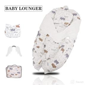 img 3 attached to 👶 CXSBABY Baby Lounger - Co Sleeping Baby Nest | 100% Soft & Breathable Cotton | Portable Adjustable Newborn Lounger Crib Bassinet for Travel | Newborn Essential for 0-12 Months | White with 5 Accessories