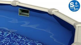 img 3 attached to Smartline Swirl Bottom 30-Foot Round Liner Overlap Style 48-To-52-Inch Wall Height 20 Gauge Virgin Vinyl Designed For Steel Sided Above-Ground Swimming Pools