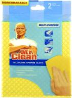 convenient 2pk of mr clean cellulose sponge cloth for efficient cleaning logo