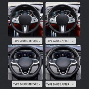 img 1 attached to 🚗 Carbon Fiber Steering Wheel Cover - Non-Slip Car Accessory for Men's and Women's Safety - Universal 15-inch Auto Steering Wheel Cover - Enhance Car Steering with Accessories - Perfect Gift (Black)