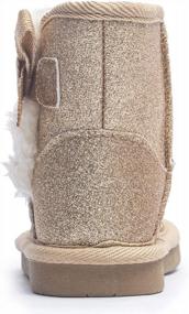 img 1 attached to Sparkle Through Winter With KRABOR'S Glitter Snow Boots For Toddlers And Little Girls