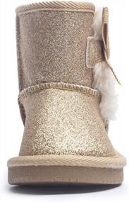 img 2 attached to Sparkle Through Winter With KRABOR'S Glitter Snow Boots For Toddlers And Little Girls