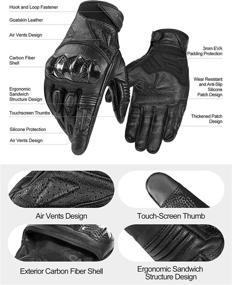 img 1 attached to INBIKE Motorcycle Gloves Motorbike Leather