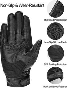 img 2 attached to INBIKE Motorcycle Gloves Motorbike Leather